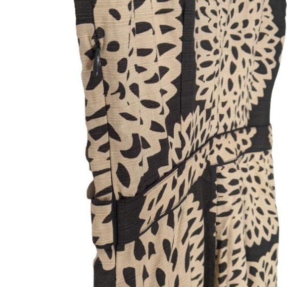 Boden Brown/Tan Floral Print Sheath Midi Dress Size 8 - Picture 5 of 10